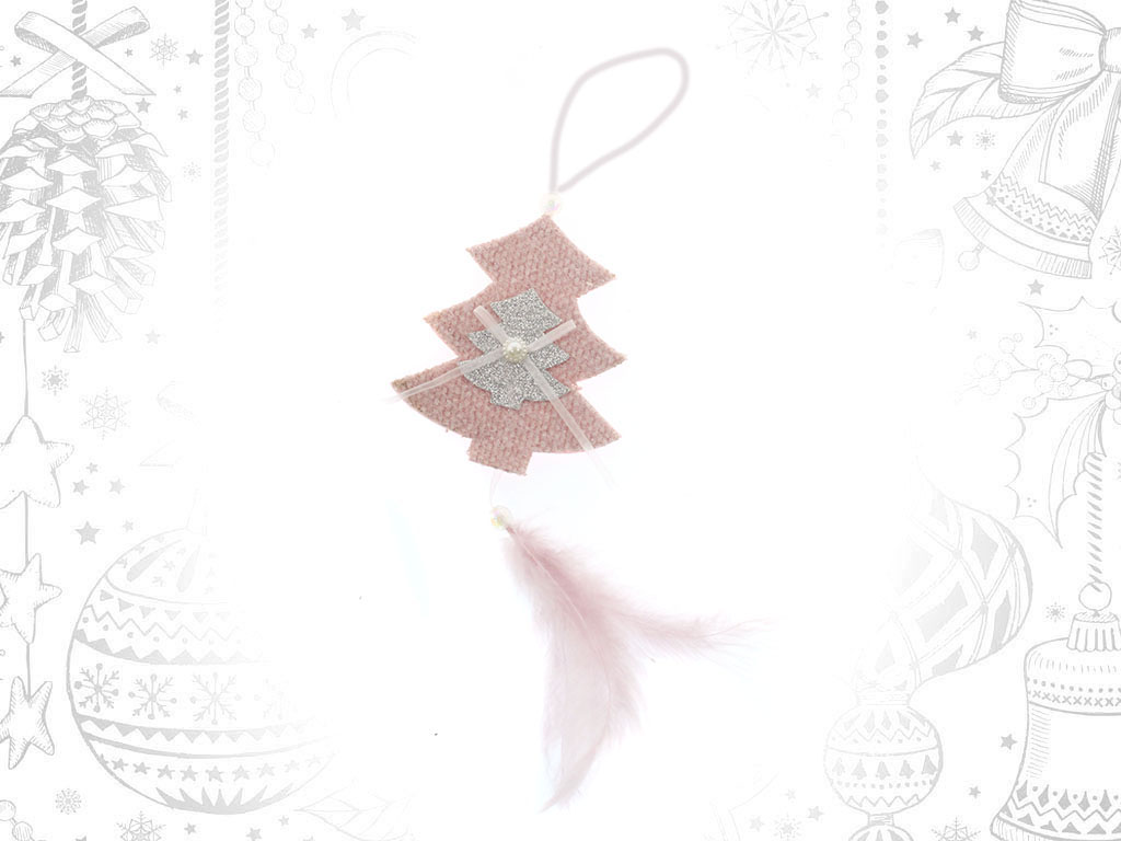 PINK TREE FEATHER ORNAMENT cod. 9315881