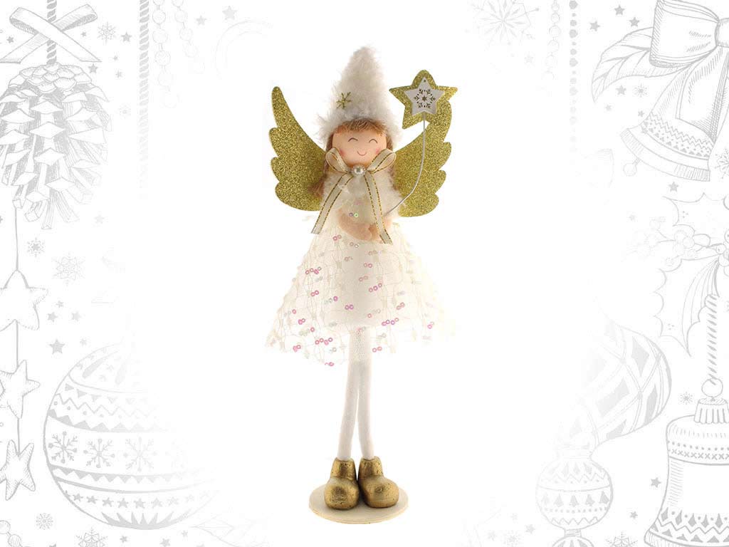 WHITE STANDING GIRL W/  WINGS cod. 9315896