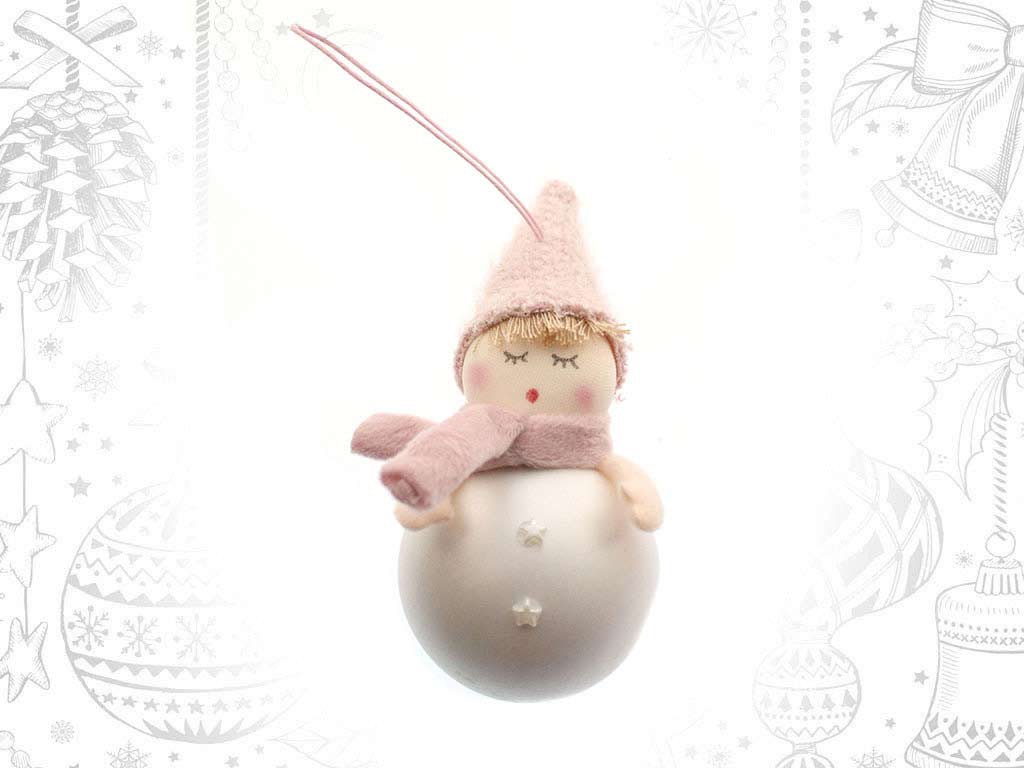 PINK BAUBLE BOY ORNAMENT cod. 9316081