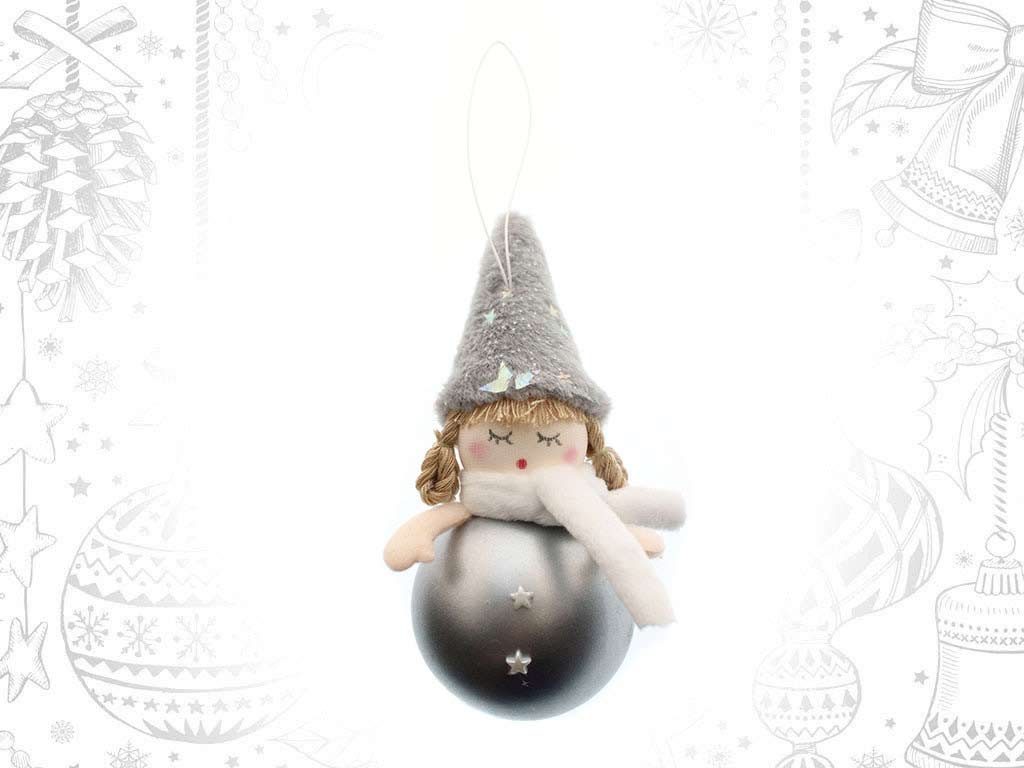 COLGANTE BOLA NIÑA PLATA cod. 9316086
