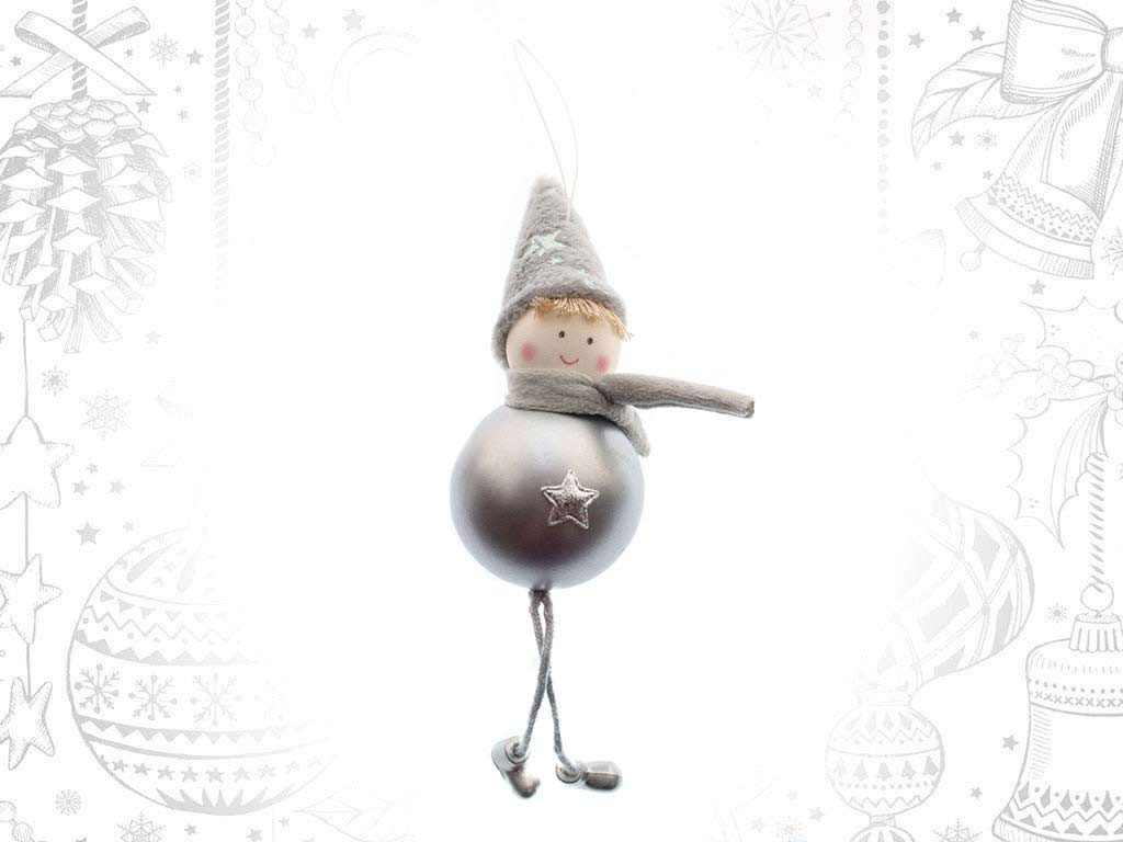 COLGANTE BOLA NIÑO PLATA cod. 9316093
