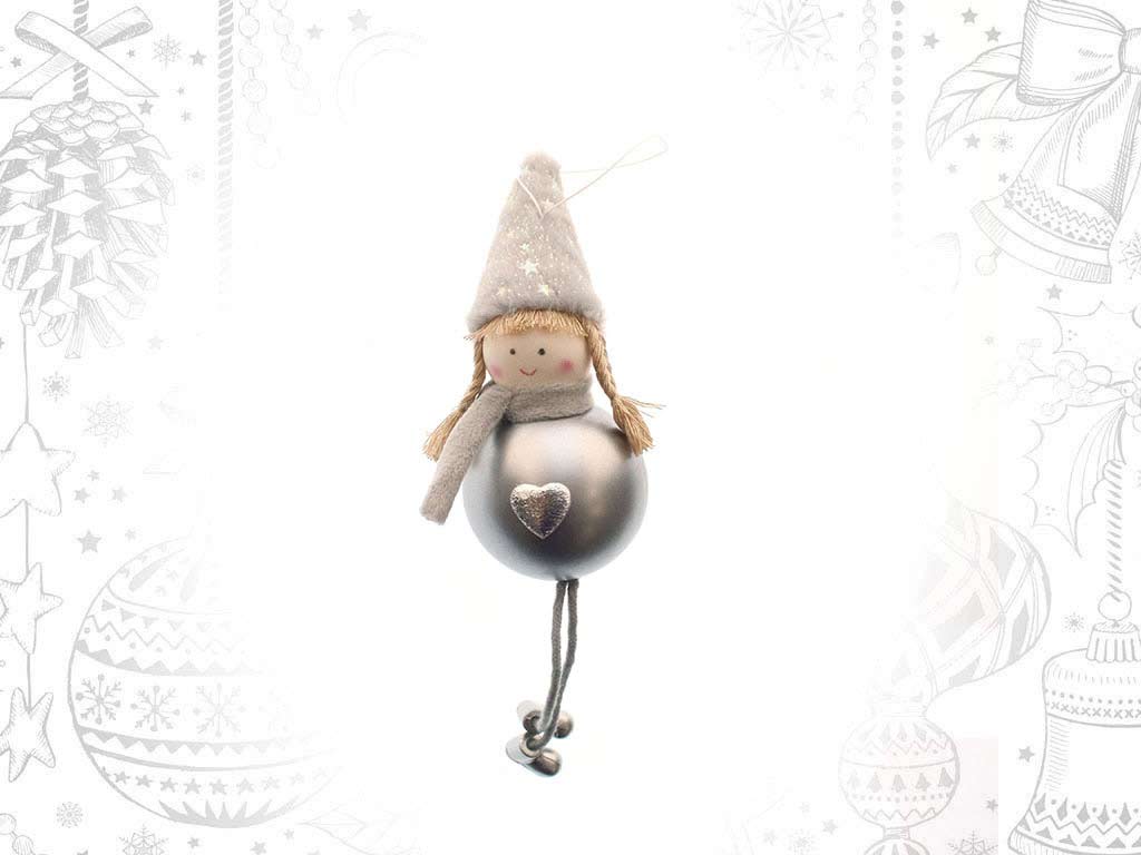 COLGANTE BOLA NIÑA PLATA cod. 9316094