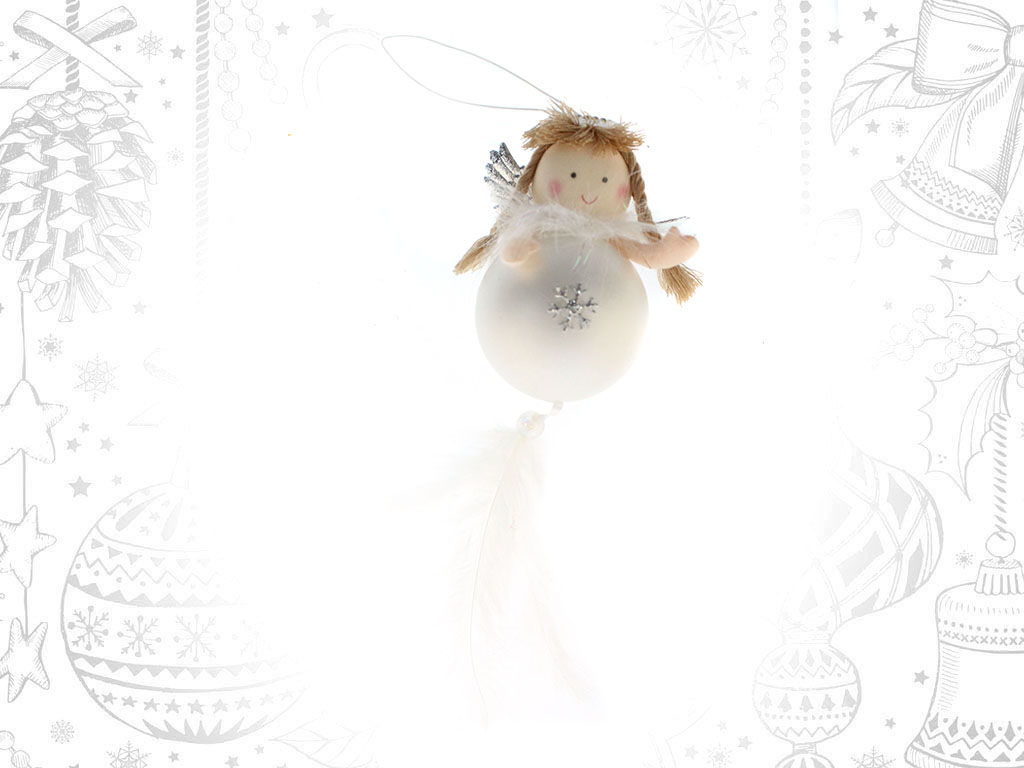 ORNAMENTO PALLINA CON BAMBINA BIANCA cod. 9316113