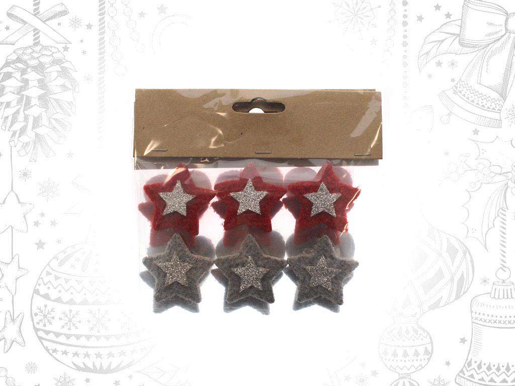 SET OF 6 STAR CLIPS cod. 9316149