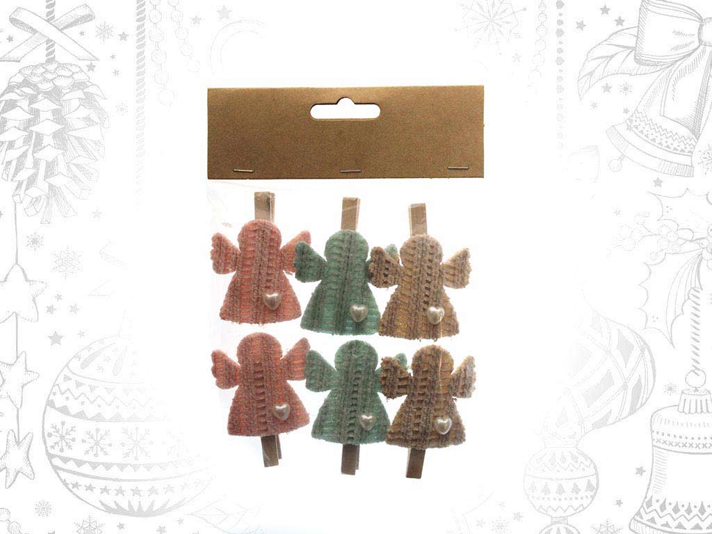 SET OF 6 ANGEL CLIPS cod. 9316184
