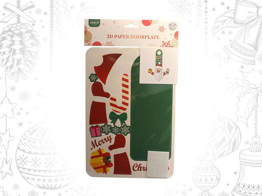 DIY COLGANTE PUERTA XMAS PAPEL SANTA cod. 9316325