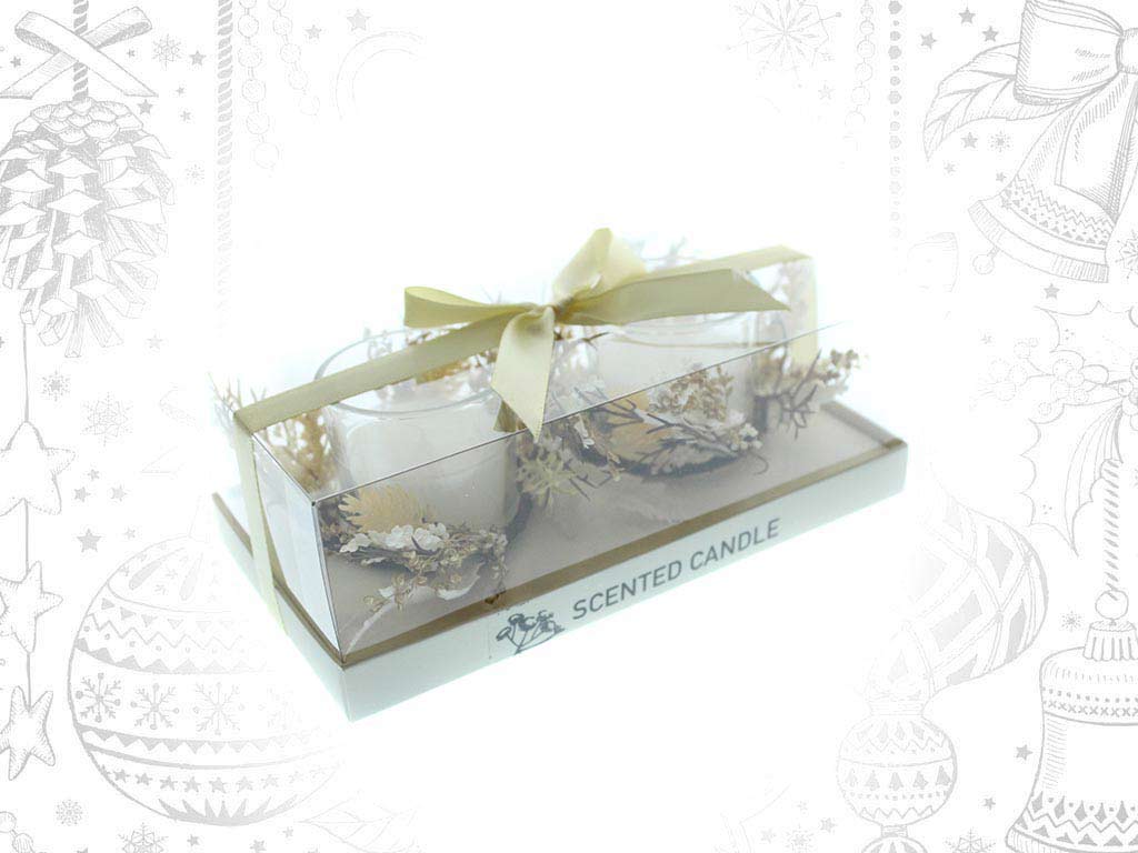 SET 2 VELAS DECORACAO DOURADAS cod. 9316355