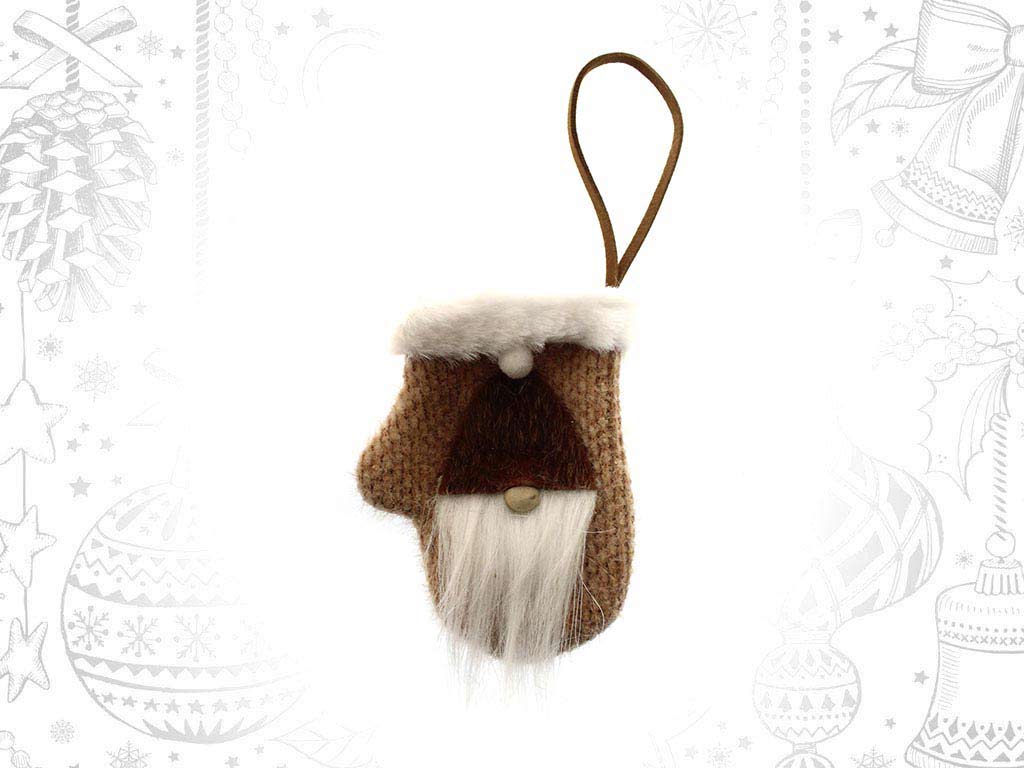 ORNAMENTO GUANTO BABBO NATALE BEIGE cod. 9316419