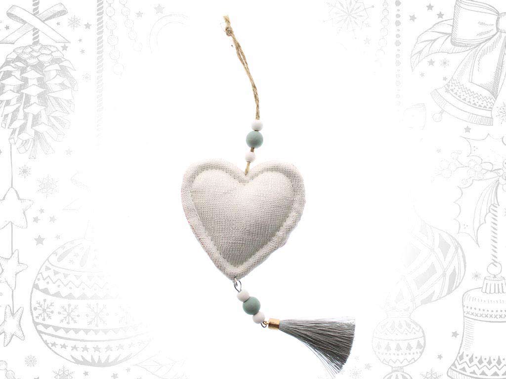 COLGANTE CORAZON BLANCO LARGO cod. 9316491