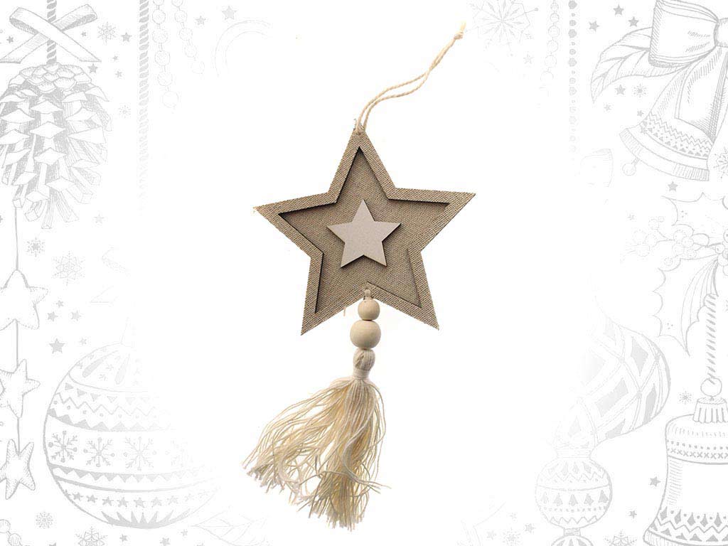 ORNAMENTO ESTRELA NATURAL cod. 9316543