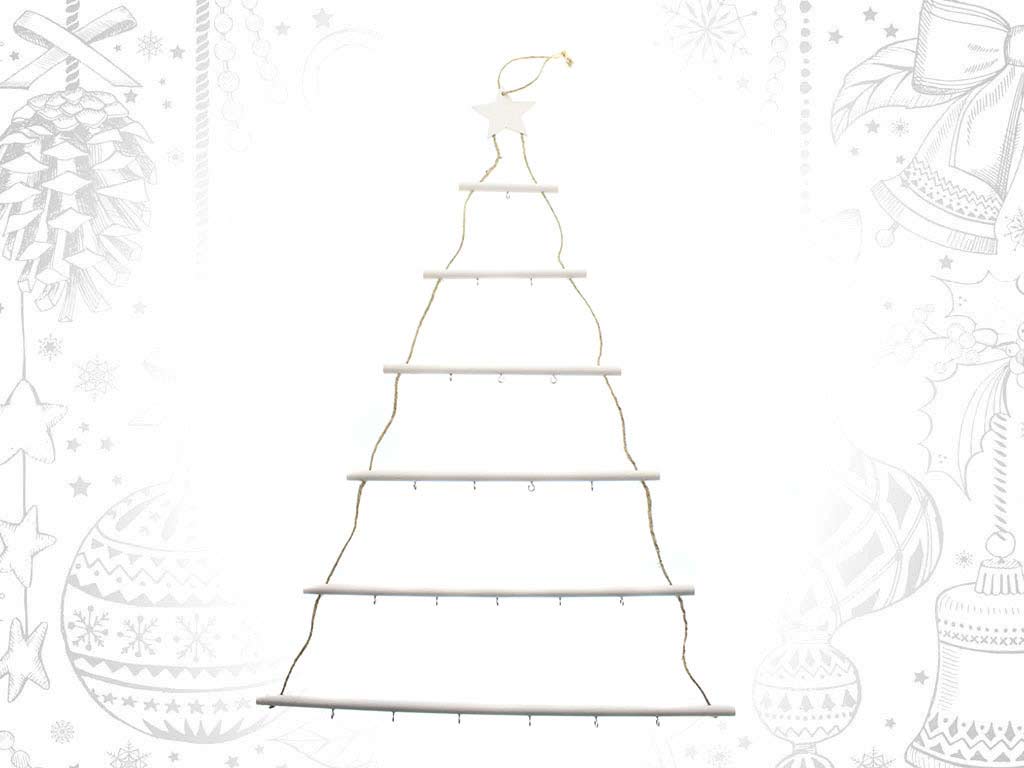 WHITE STARS LADDER ORNAMENT cod. 9316651