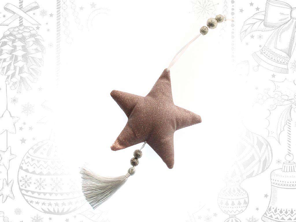 PINK STAR POMPOM ORNAMENT cod. 9316801