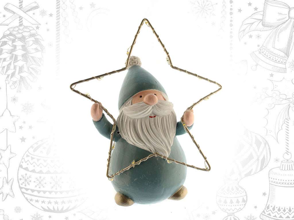 FIGURA SANTA AZUL C/LEDS cod. 9316838