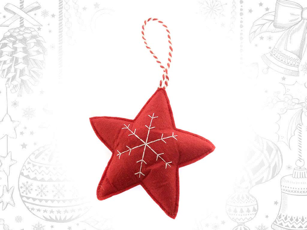 RED STAR ORNAMENT cod. 9316860