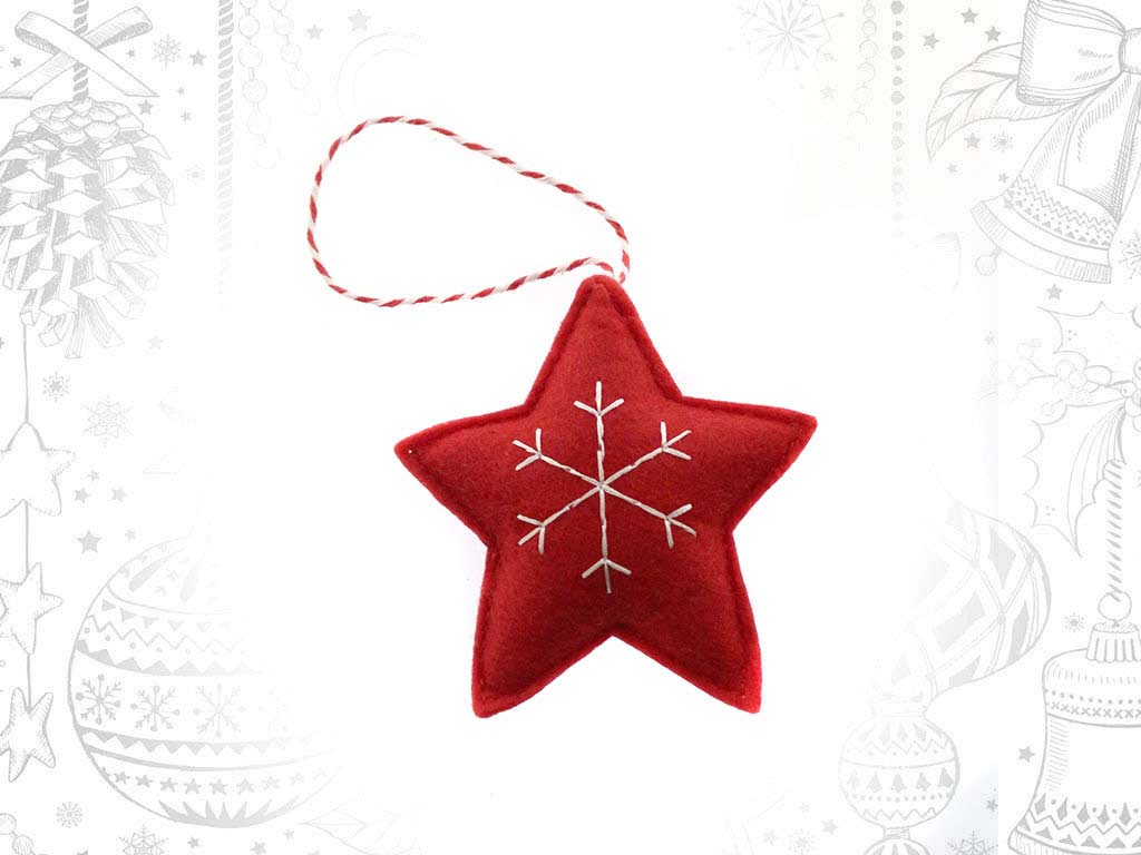 SMALL WHITE STAR ORNAMENT cod. 9316866