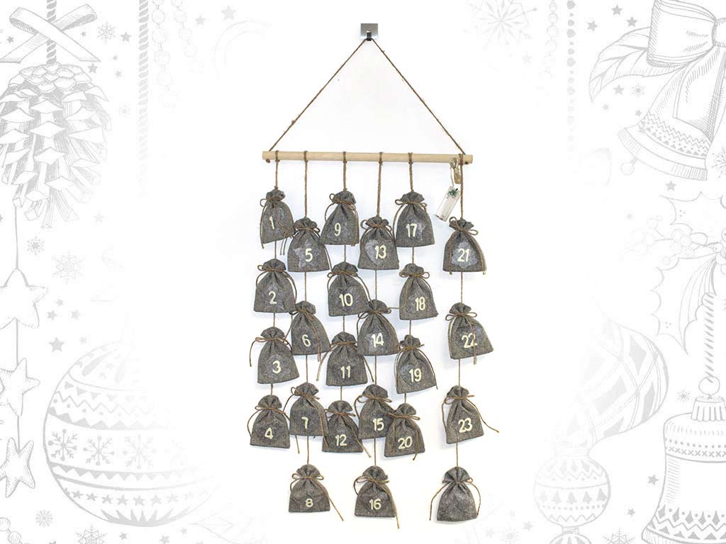 ADVENT CALENDAR BAGS W/LEDS cod. 9316905