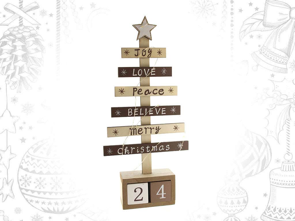 CALENDARIO AVVENTO CON ALBERO MARRONE cod. 9316910