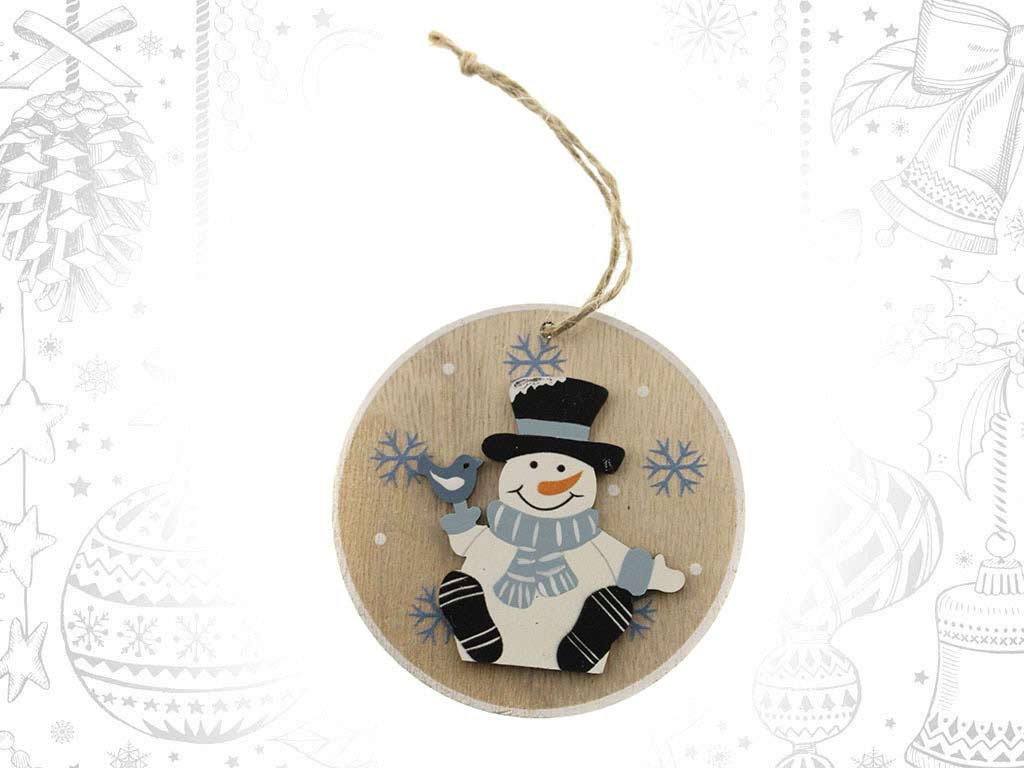 ORNAMENTO PALLINA CON PUPAZZO DI NEVE cod. 9316911