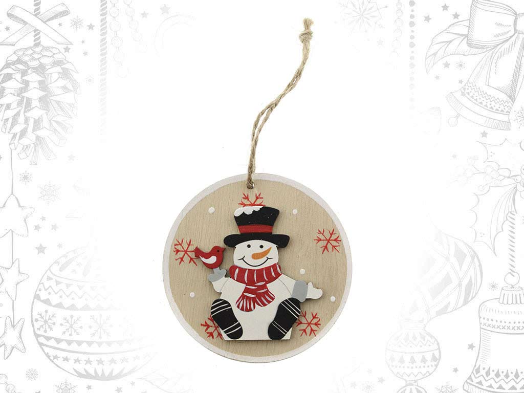 ORNAMENTO PALLINA CON PUPAZZO DI NEVE cod. 9316914