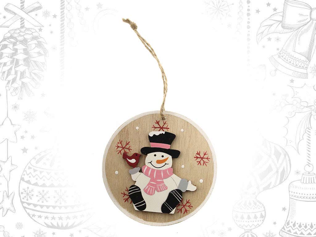 ORNAMENTO PALLINA CON PUPAZZO DI NEVE cod. 9316917