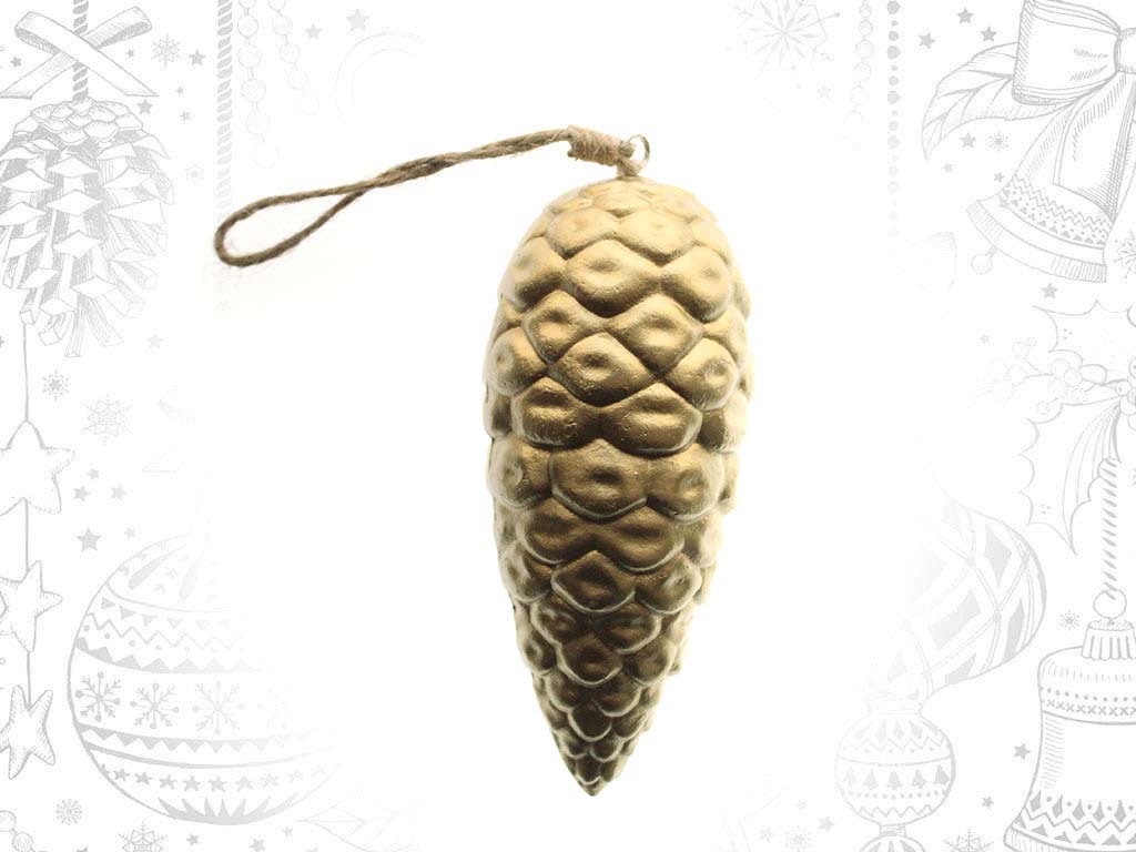 LARGE GOLDEN PINE ORNAMENT cod. 9316944