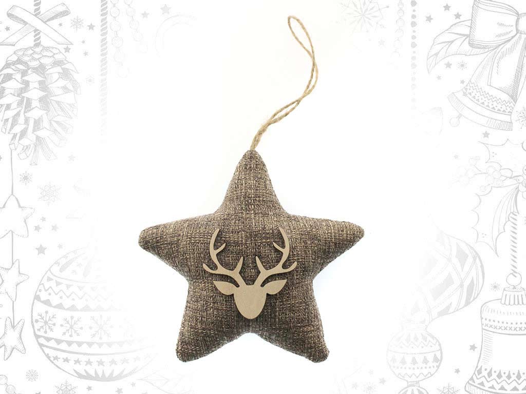 GREY START REINDEER ORNAMENT cod. 9316991