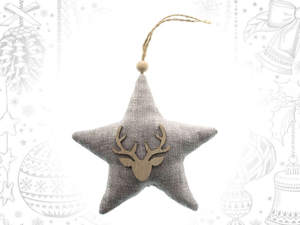 BROWN START REINDEER ORNAMENT cod. 9316993