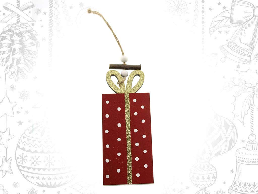 ORNAMENTO REGALO ROSSO cod. 9317006