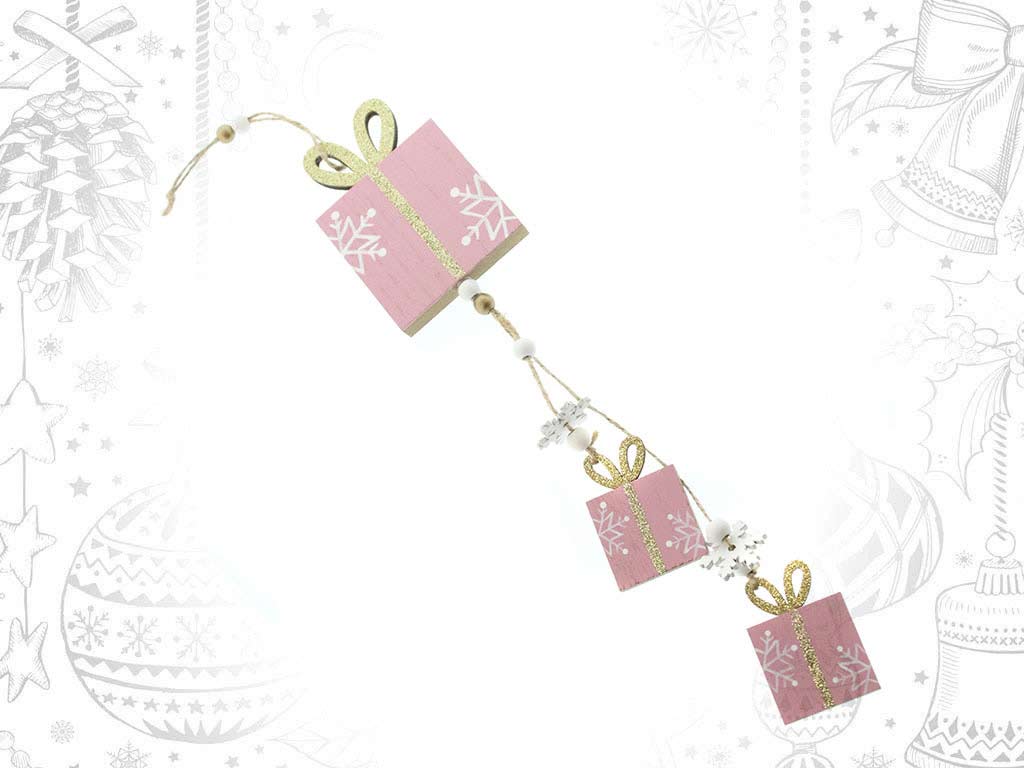 3 PINK PRESENTS ORNAMENT cod. 9317013