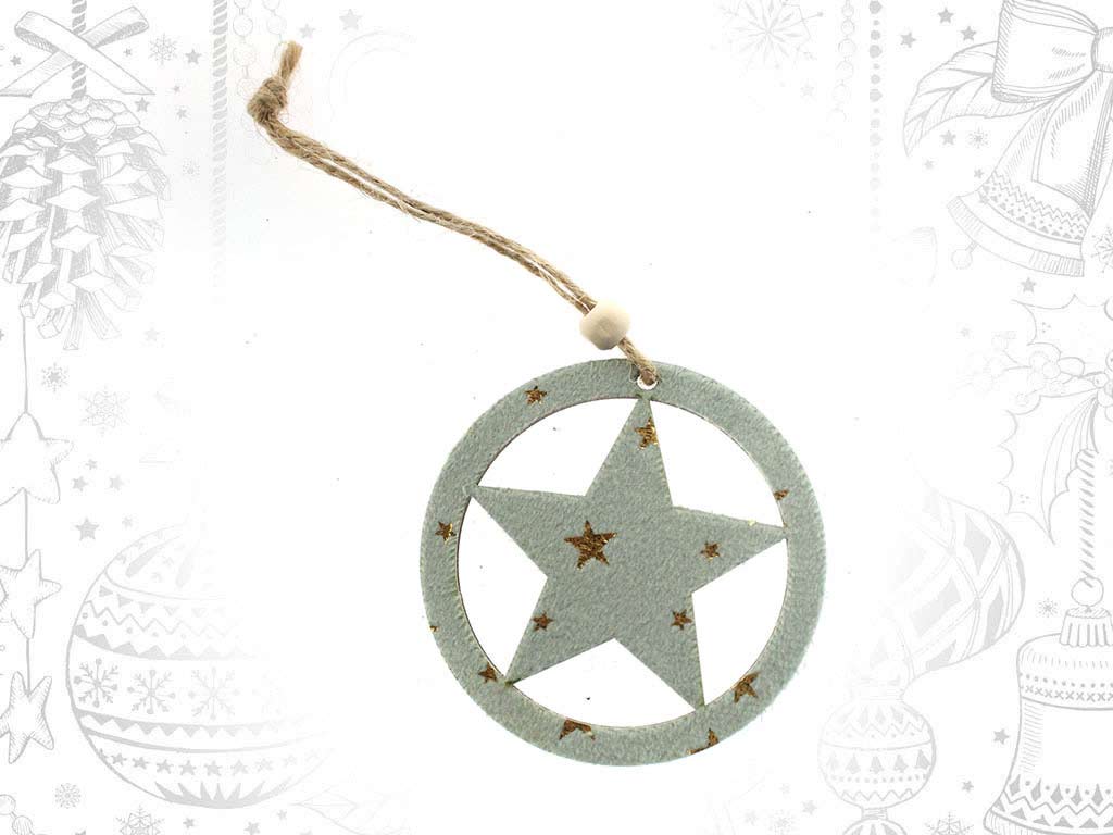 ORNAMENTO BOLA ESTRELA VERDE cod. 9317119