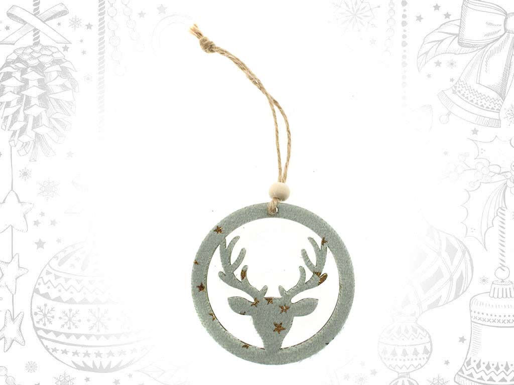 GREEN REINDEER BALL ORNAMENT cod. 9317121