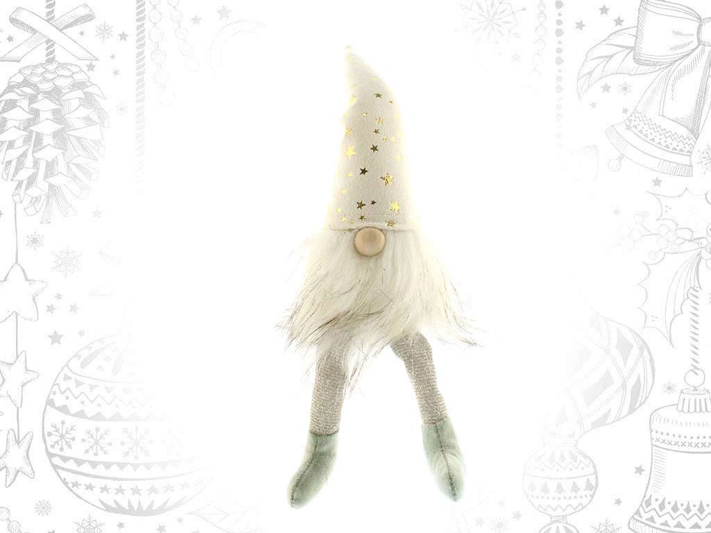 PAI NOEL SENTADO PES PENDURADOS BRANCO cod. 9317137