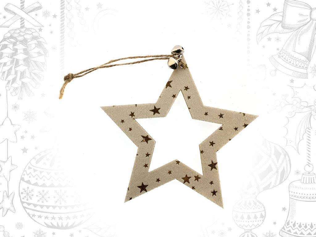 ORNAMENTO ESTRELA BRANCO cod. 9317139