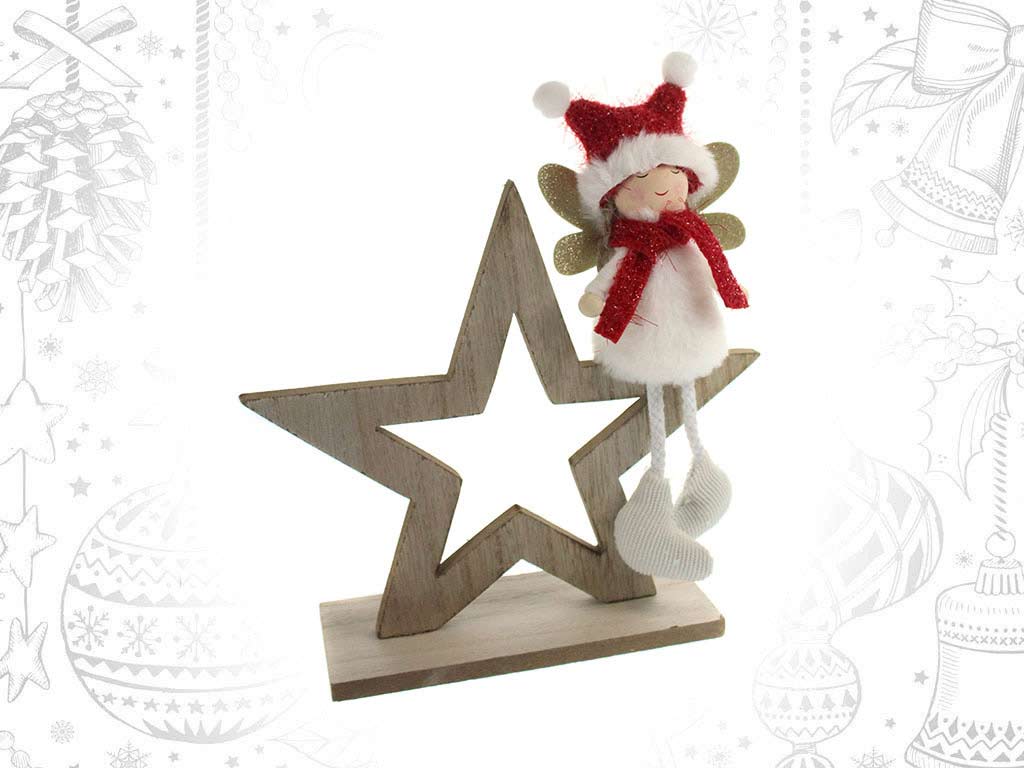 PINK ANGEL WOODEN STAR STAND cod. 9317161