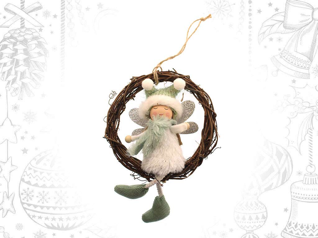 COLGANTE CORONA ANGEL VERDE cod. 9317175