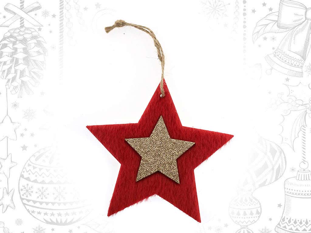 LARGE RED STAR ORNAMENT cod. 9317177