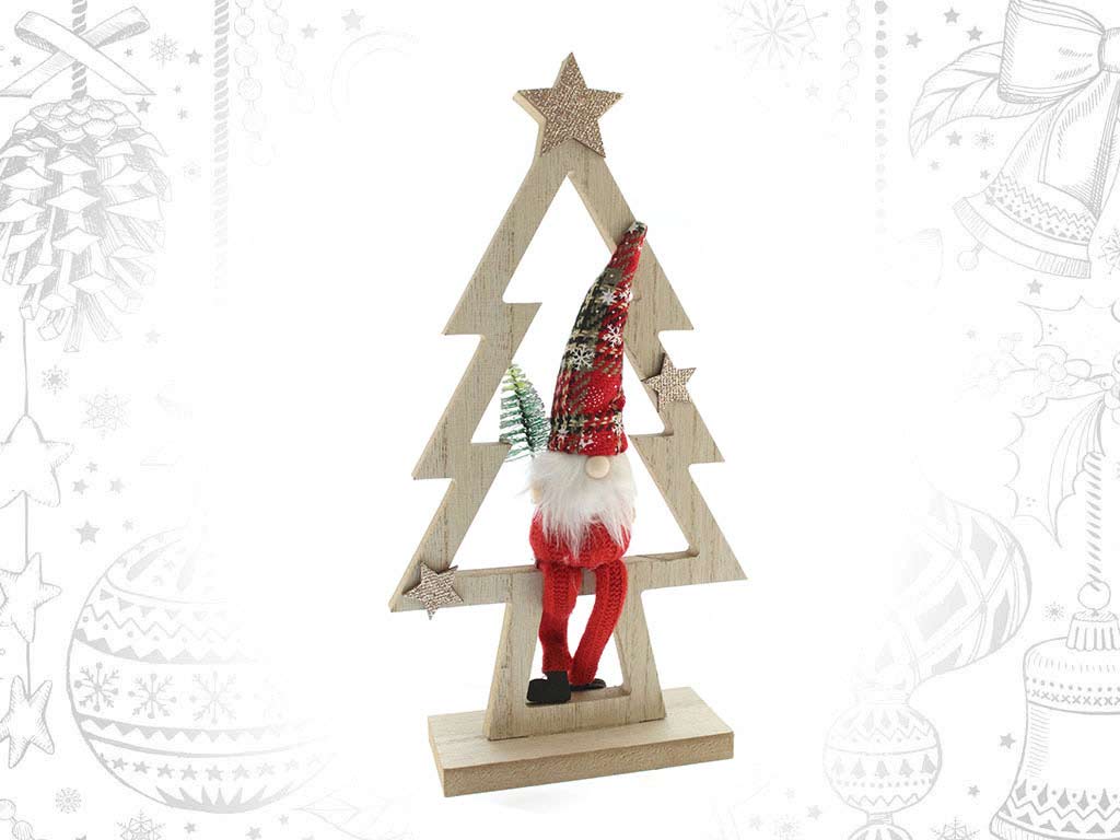 SUPPORTO ALBERO CON BABBO NATALE ROSSO cod. 9317239