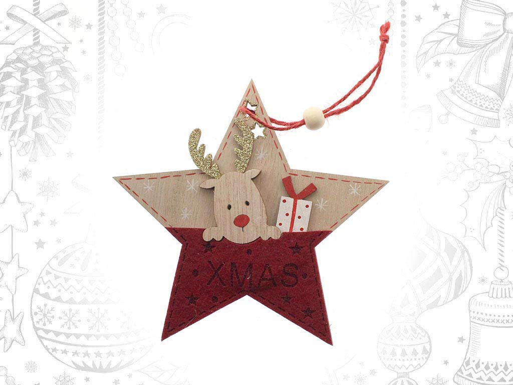 COLGANTE ESTRELLA RENO GRANATE cod. 9317272