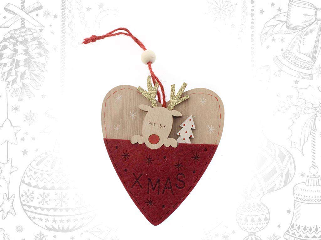 COLGANTE CORAZON RENO GRANATE cod. 9317274