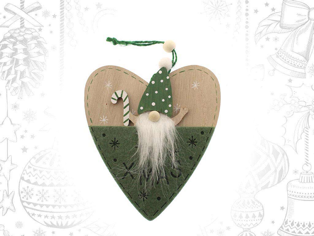 COLGANTE CORAZON SANTA VERDE cod. 9317290