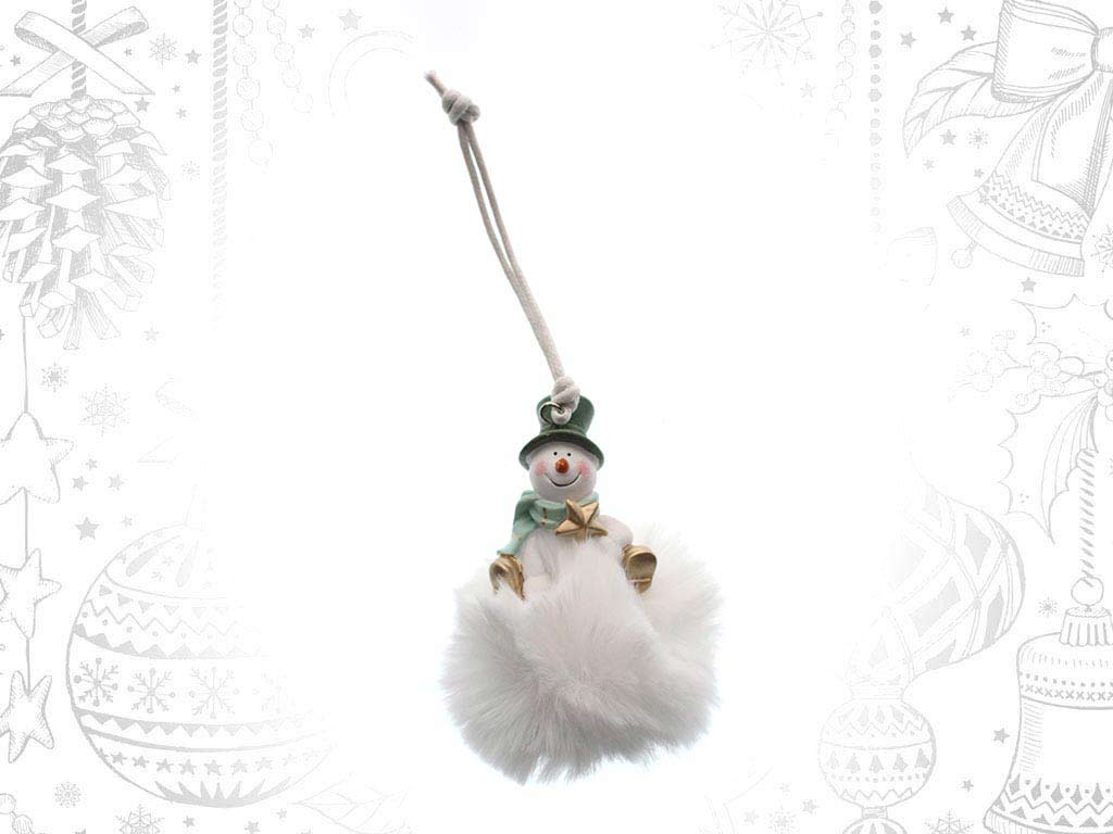 GREEN SNOWMAN BAUBLE ORNAMENT cod. 9317305