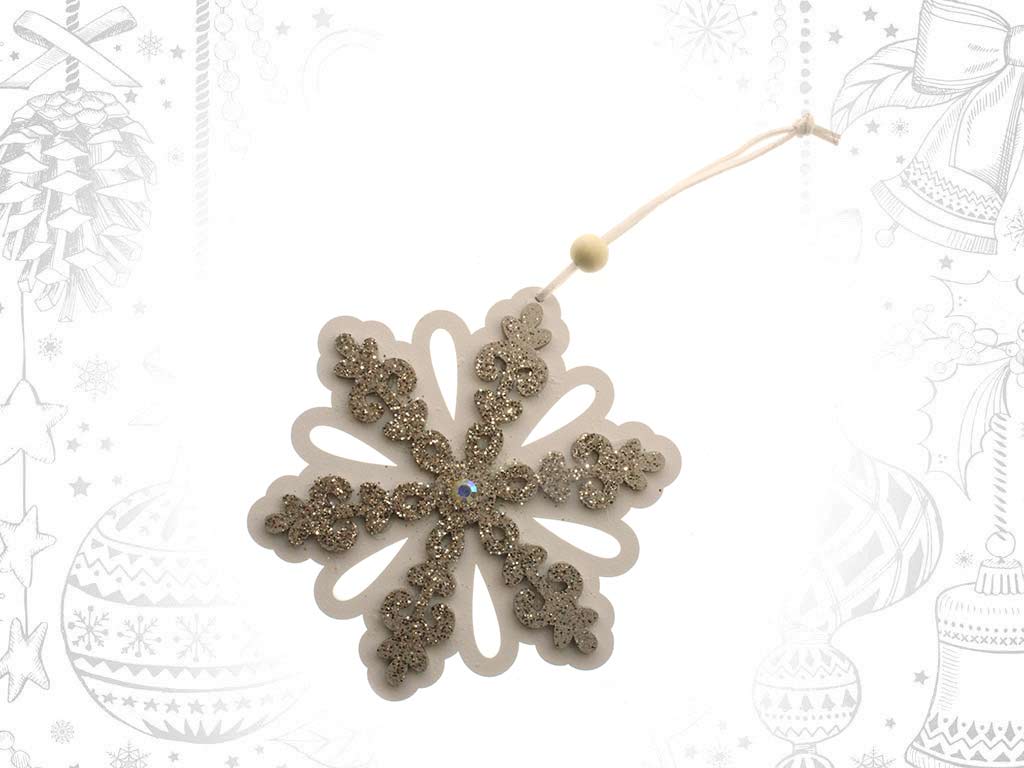 GREY SNOWFLAKE ORNAMENT cod. 9317392