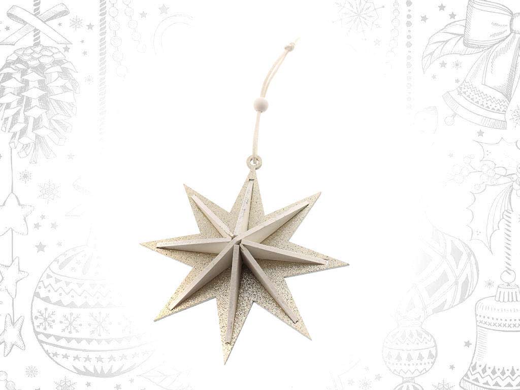 COLGANTE ESTRELLA BLANCO cod. 9317402