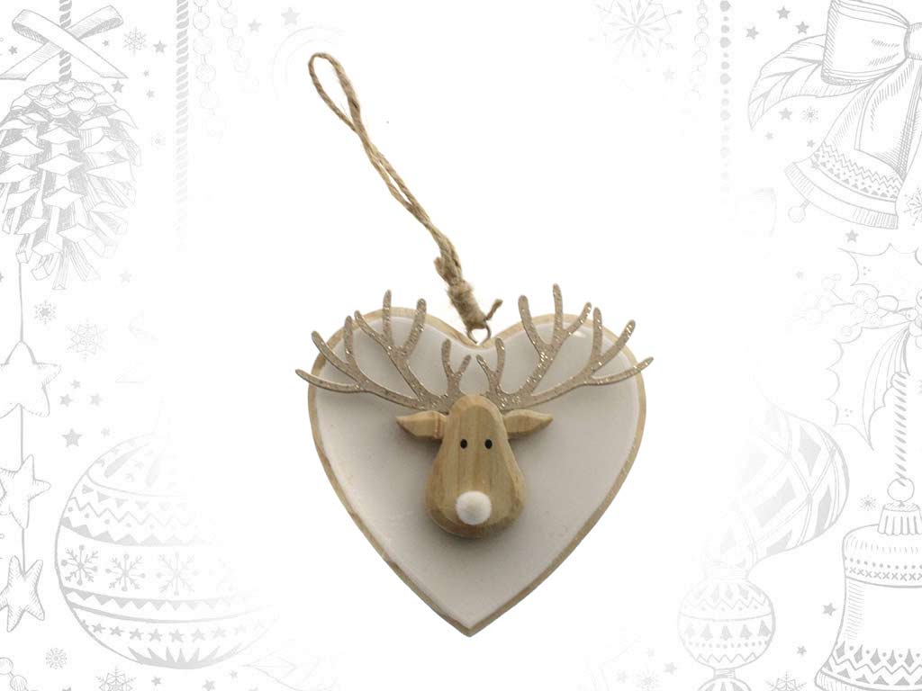 COLGANTE CORAZON RENO BLANCO cod. 9317417