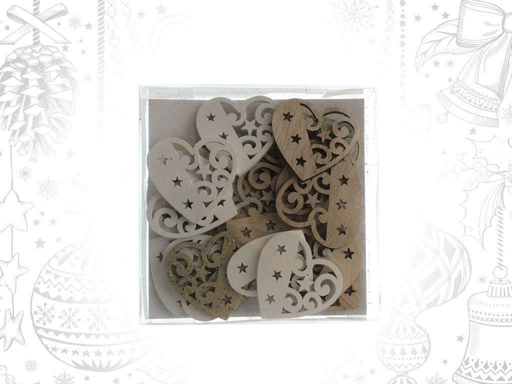 DECO PINS WHITE HEARTS cod. 9317421