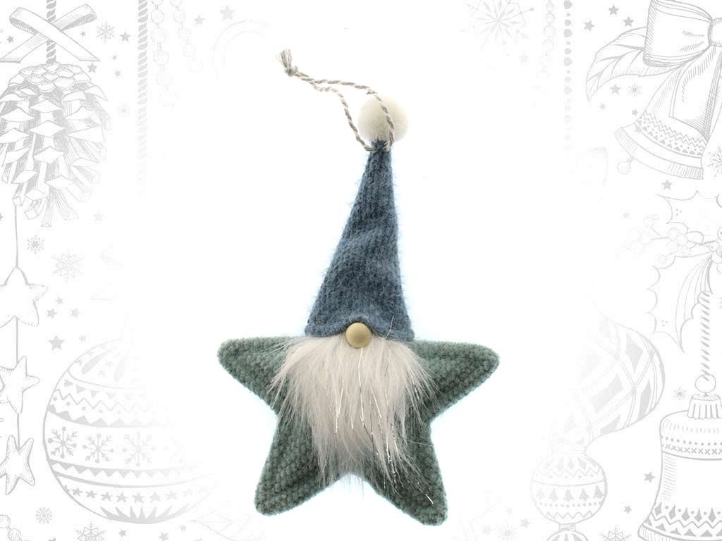 BLUE STAR SANTA ORNAMENT cod. 9317474