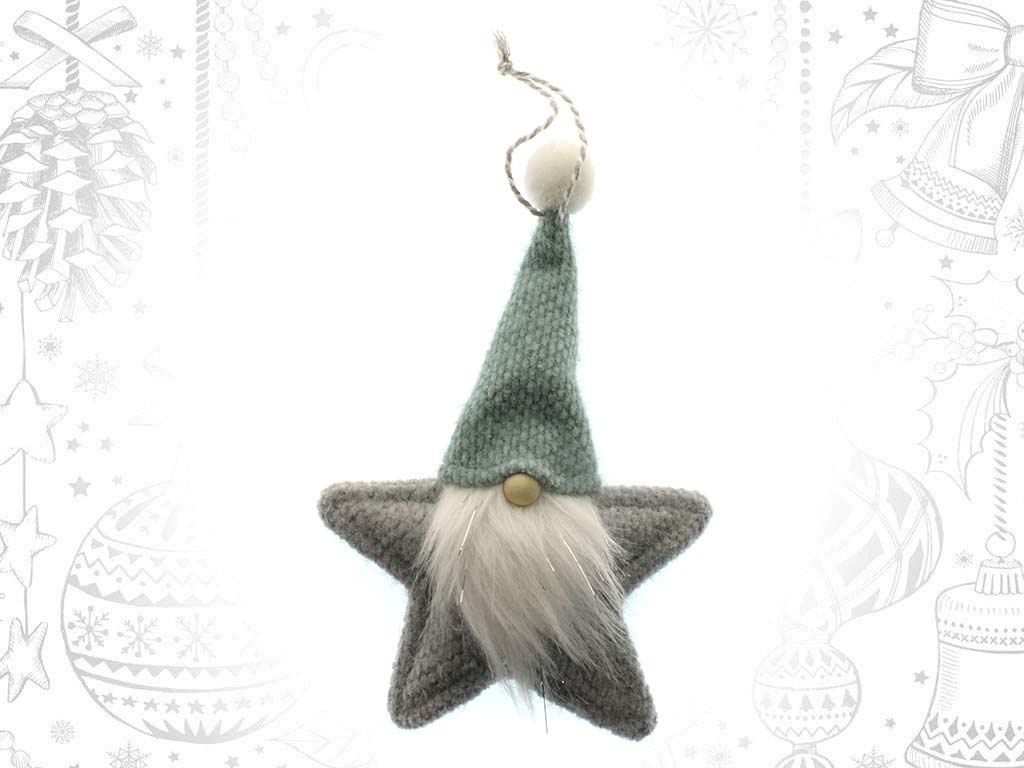 BLUE STAR SANTA ORNAMENT cod. 9317476