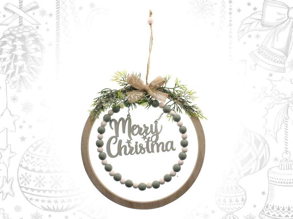 COLGANTE REDONDO DECO. MERRY CHRISTMAS cod. 9317477