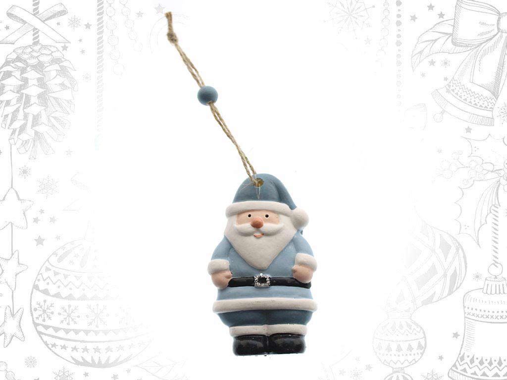 ORNEMENT PERE NOEL BLEU POLYRESINE cod. 9317486