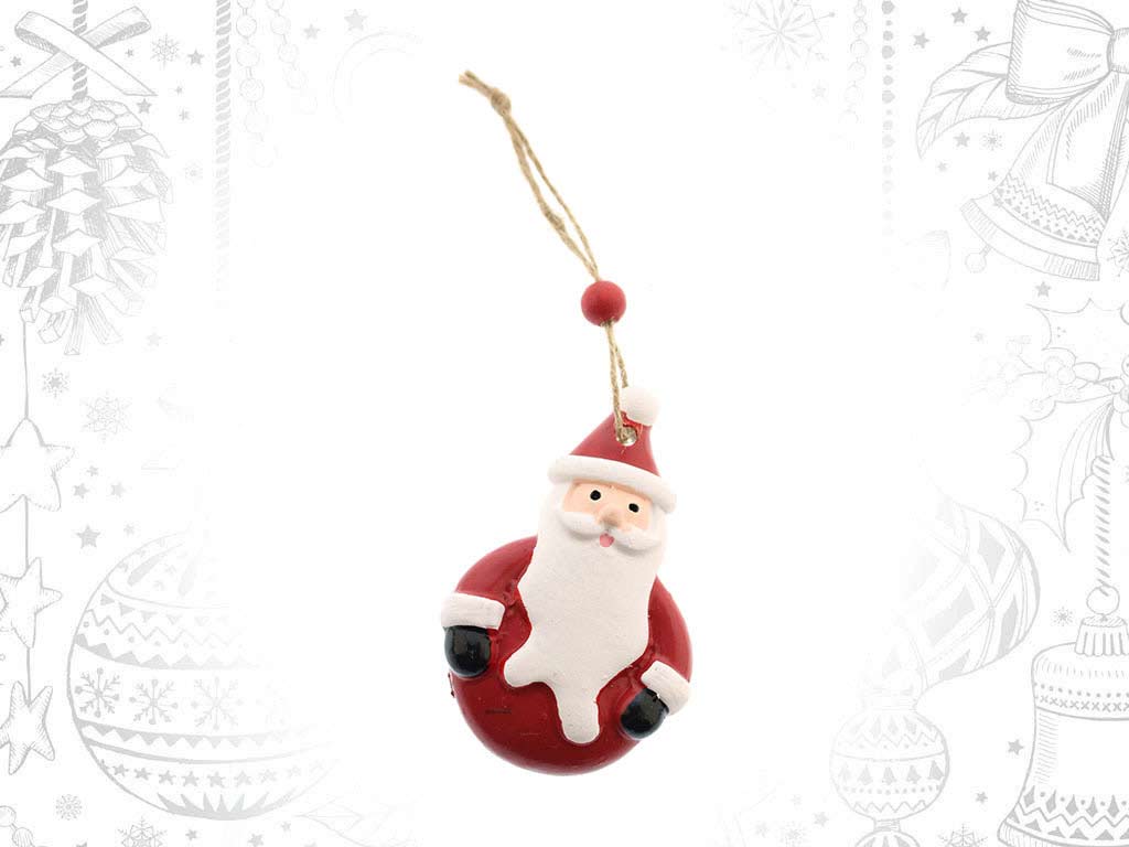 COLGANTE POLIRESINA SANTA ROJO cod. 9317538